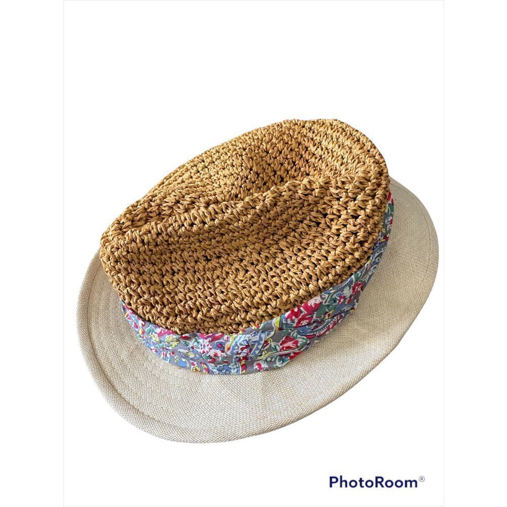Vintage Packable Straw Hat Fedora